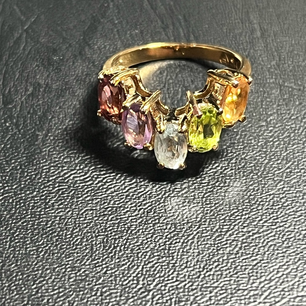 14K over 925  multicolor F grade gems